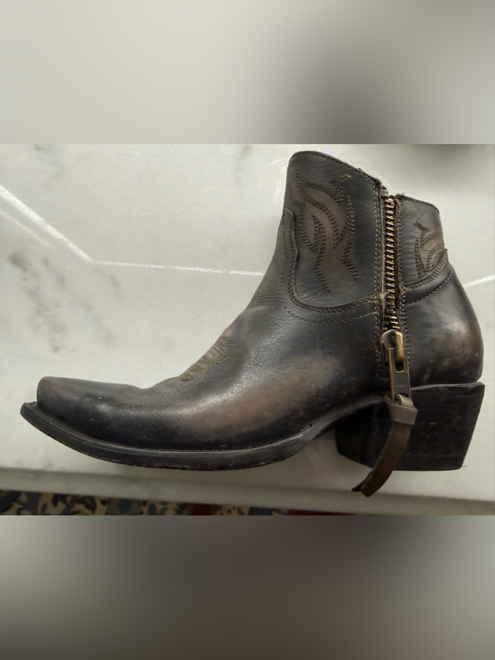 Freebird by Steven Black
Leather Western Ankle Boots  Zip Ankle Booties - Picture 8 of 8